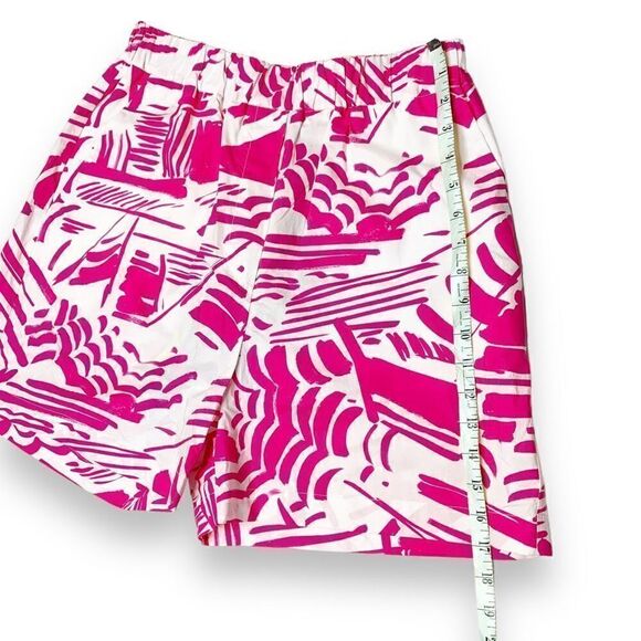 MSGM Summer Brushed Motif Elastic Waist Short Pink White Shorts Women’s Size 42 - Picture 11 of 12